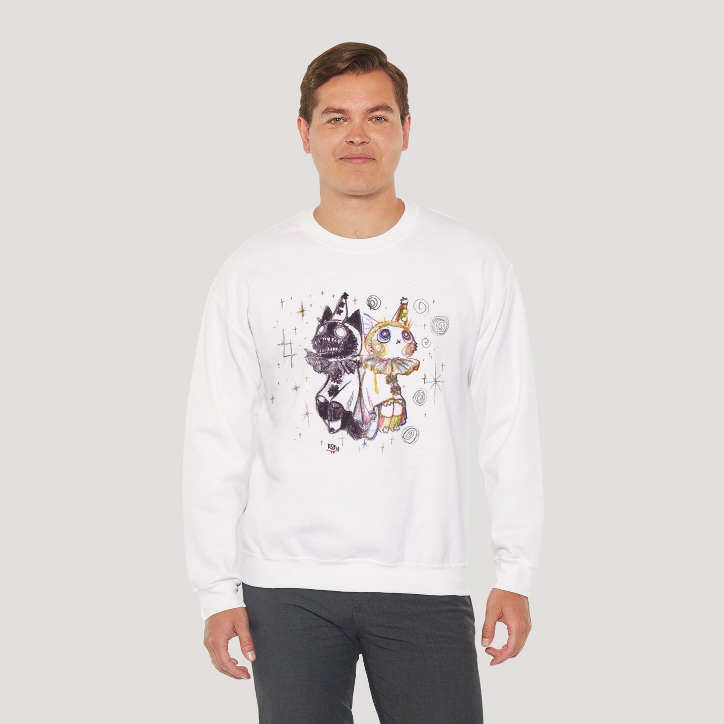 Two Contrasting Cats - Sweatshirt