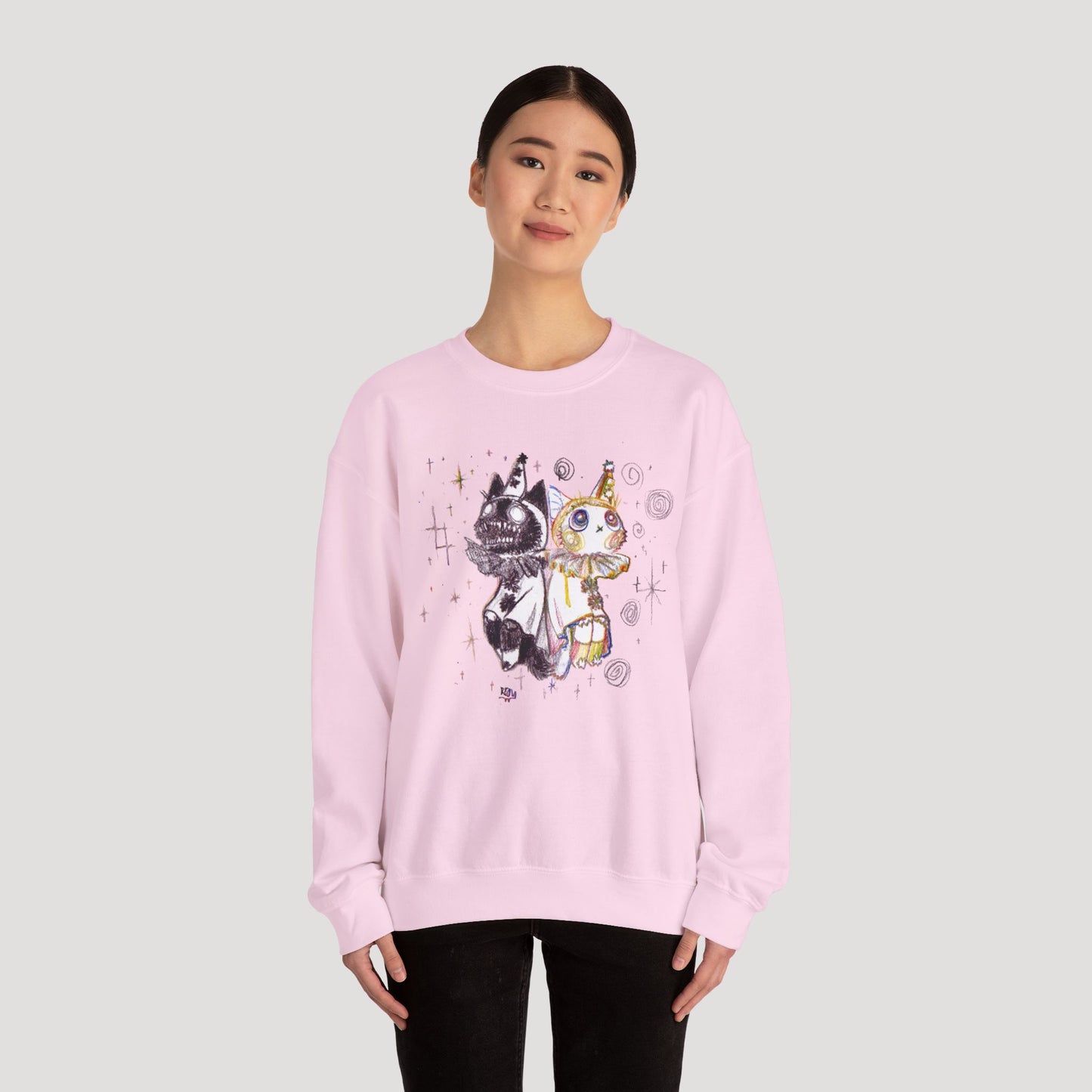 Two Contrasting Cats - Sweatshirt