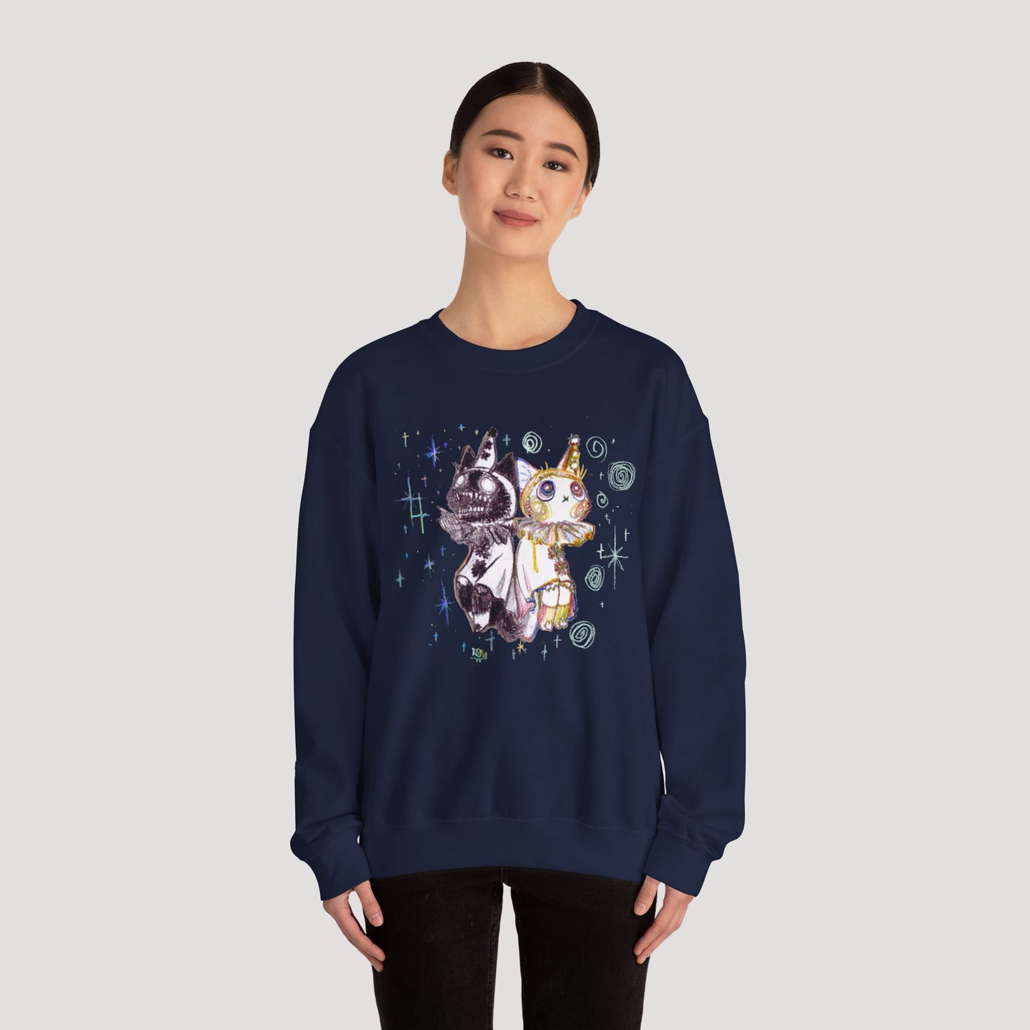 Two Contrasting Cats - Sweatshirt
