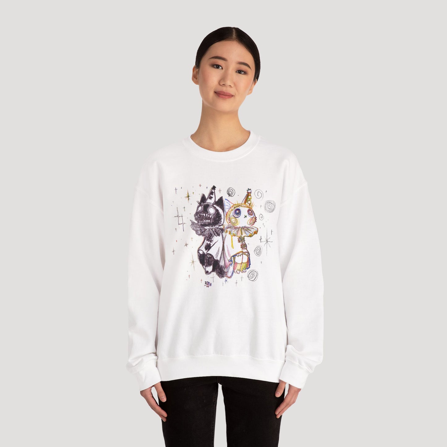 Two Contrasting Cats - Sweatshirt