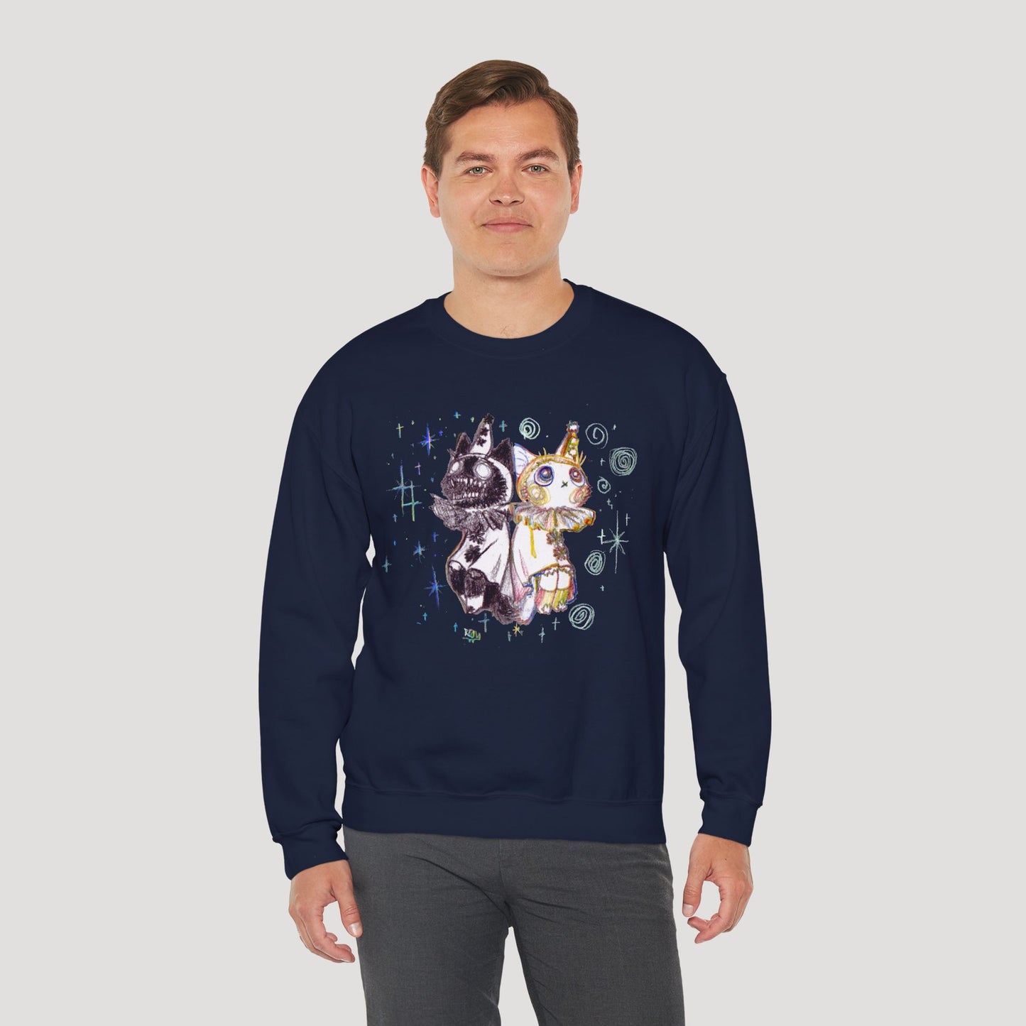 Two Contrasting Cats - Sweatshirt