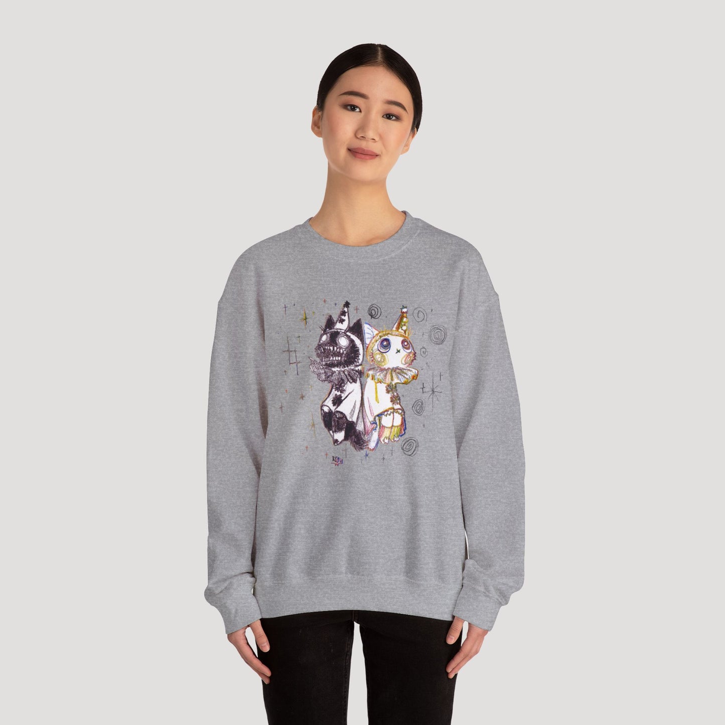 Two Contrasting Cats - Sweatshirt