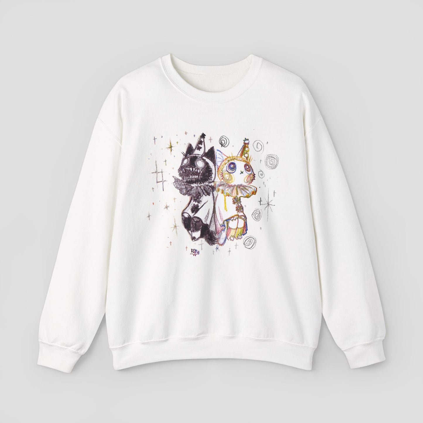 Two Contrasting Cats - Sweatshirt