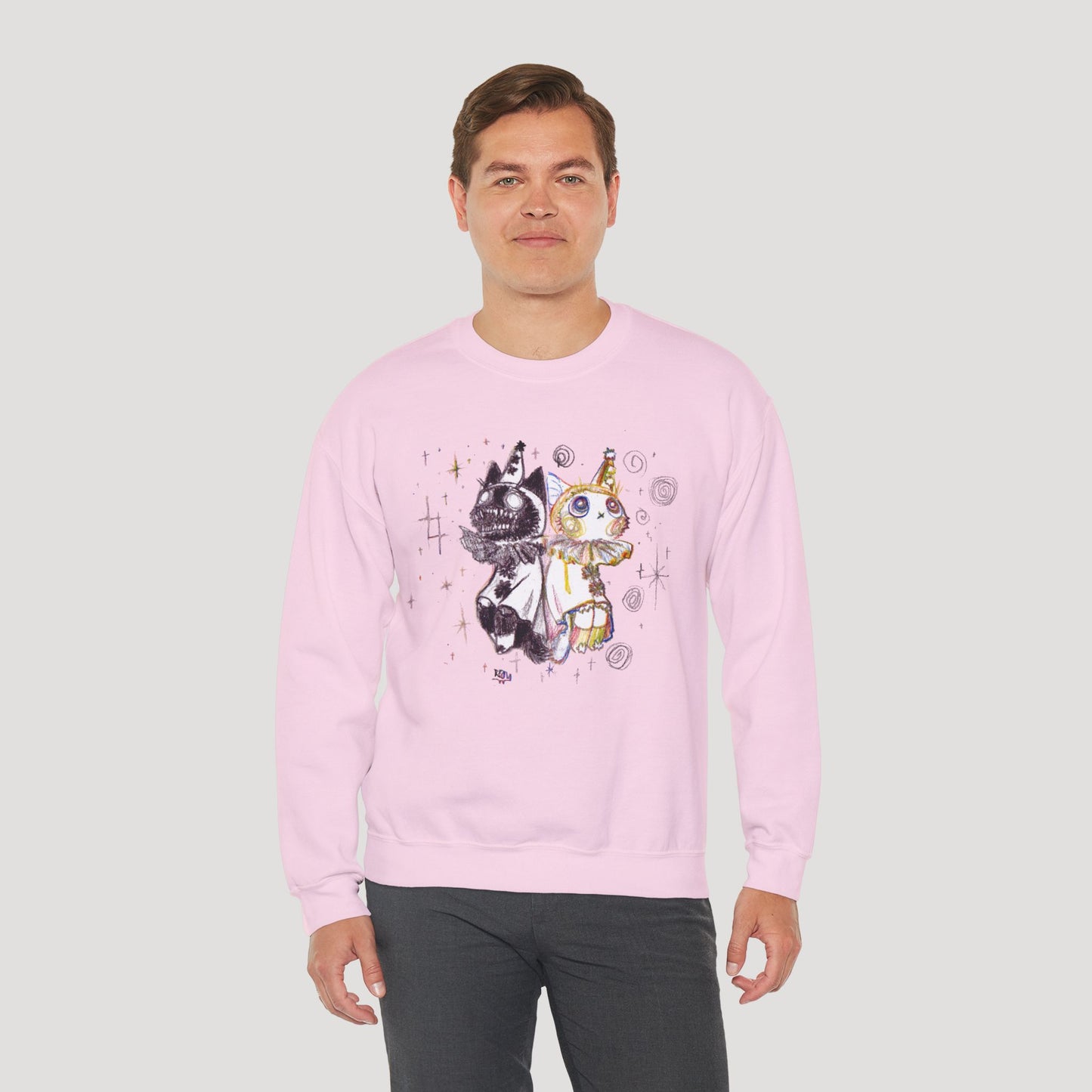 Two Contrasting Cats - Sweatshirt