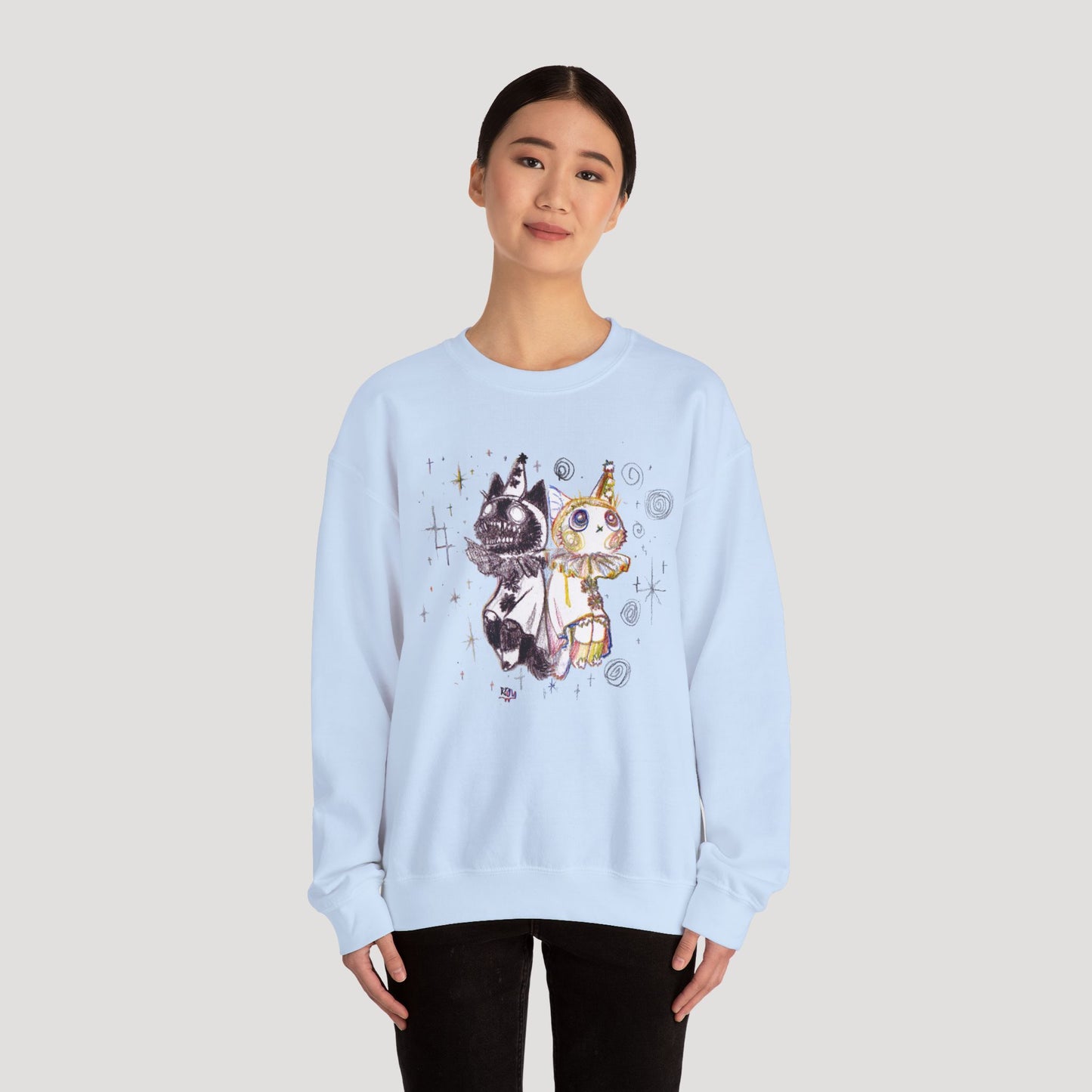 Two Contrasting Cats - Sweatshirt
