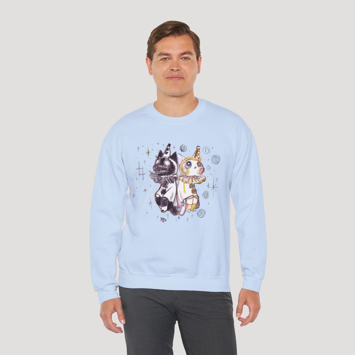 Two Contrasting Cats - Sweatshirt
