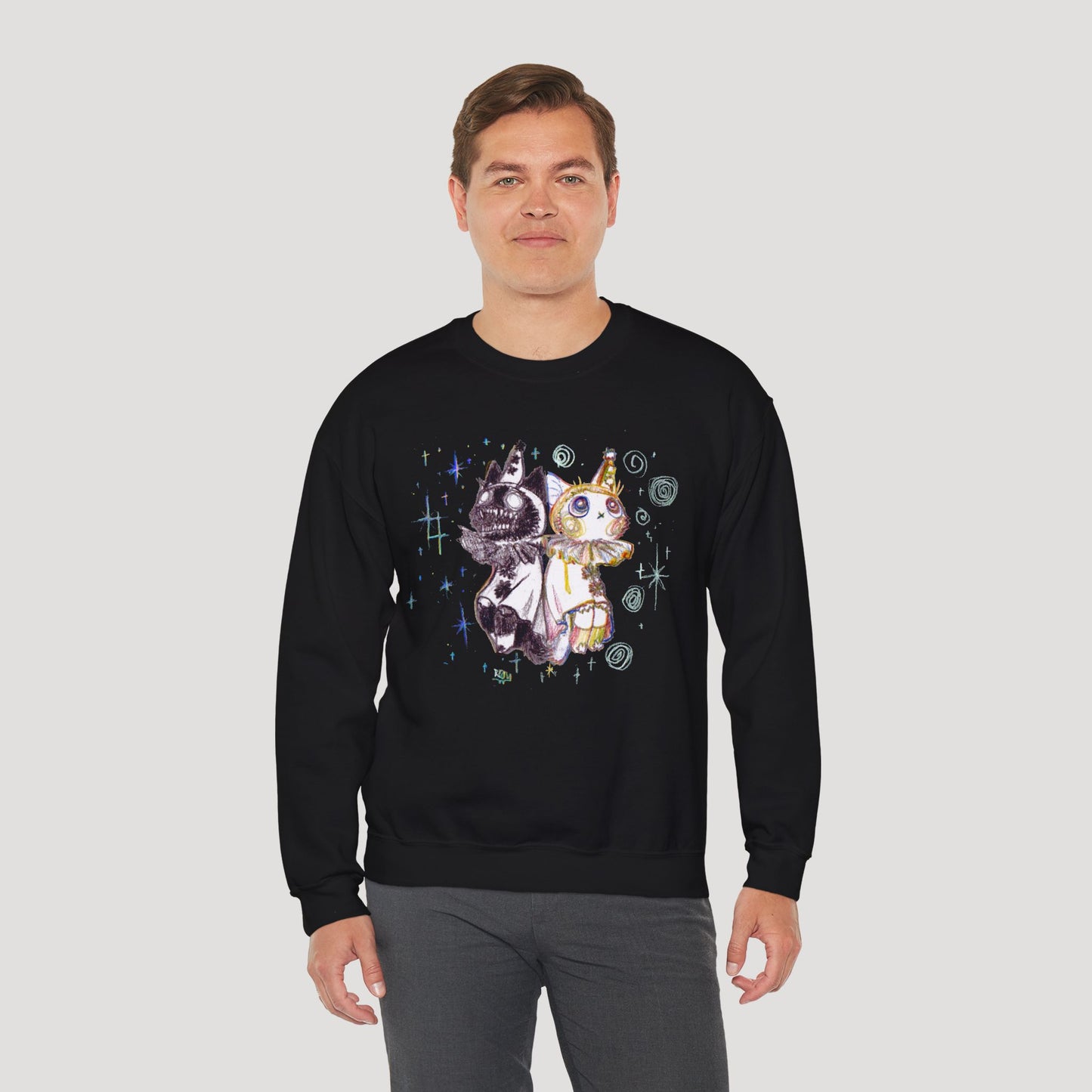 Two Contrasting Cats - Sweatshirt