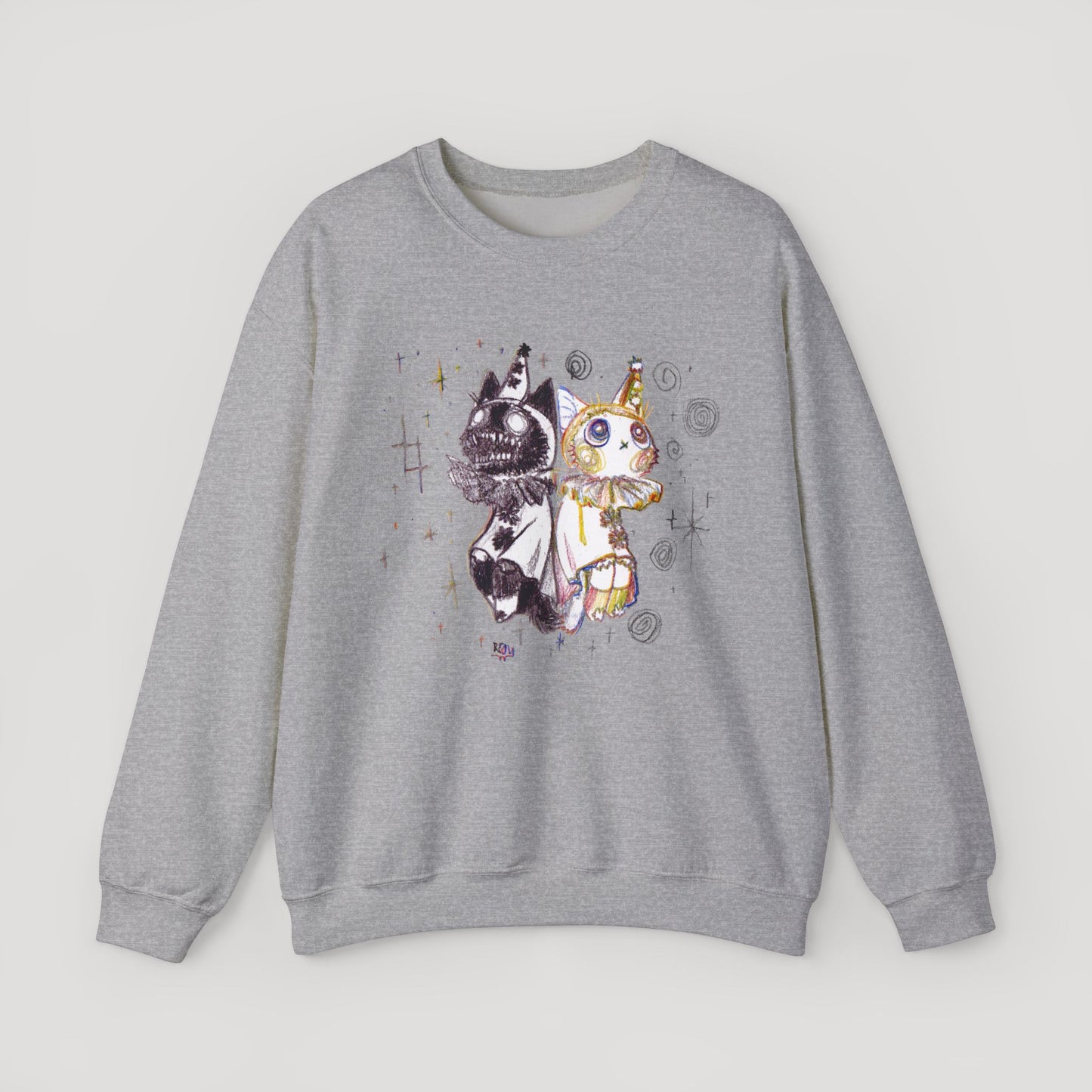Two Contrasting Cats - Sweatshirt