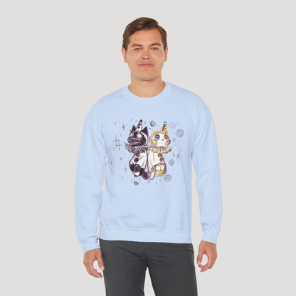 Two Contrasting Cats - Sweatshirt