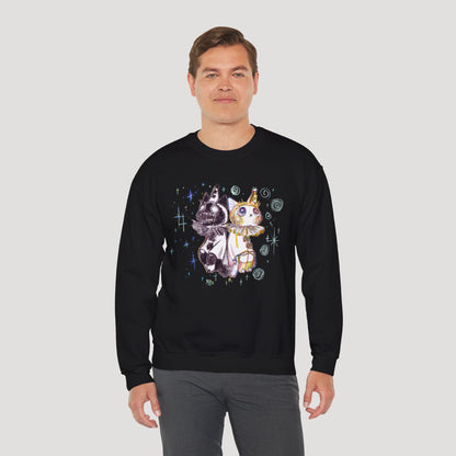 Two Contrasting Cats - Sweatshirt